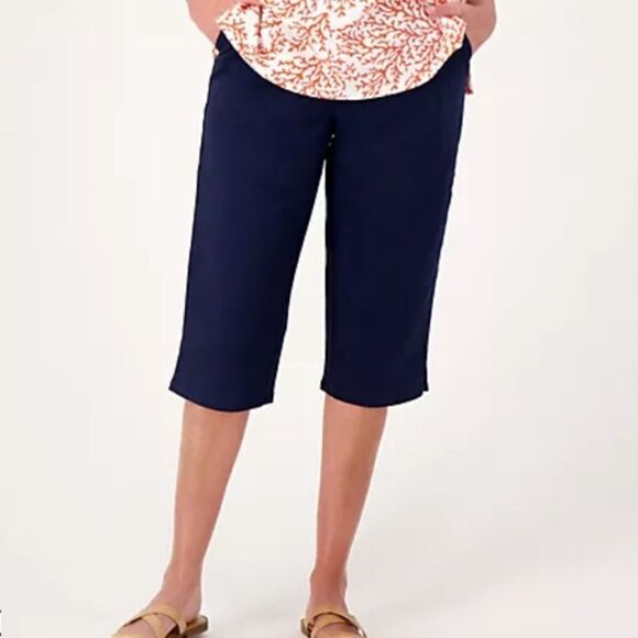 Denim&Co Pants - Navy Denim & Co.Twill skimmer Pants Sz Med